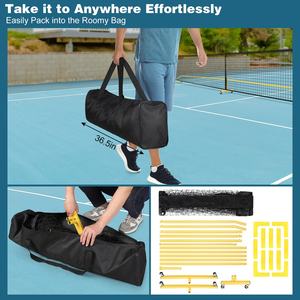 Kesun Personnalisé 22ft Portable Pickleball Paddle Net Court Lines avec Sac de Transport pour Pickleball Training Pickle Ball Net - Product Image 4