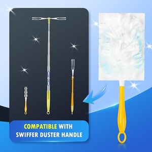 Microfiber <b>Duster</b> Refill Replacement <b>Feather</b> <b>Duster</b> Head Compatible with Swiffer Handle for Furniture Ceiling Fan Cleaning - Product Image 1