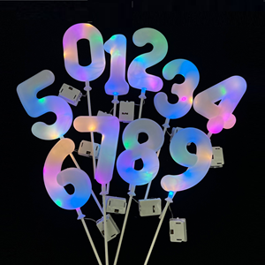 Акриловые светодиодные топперы для тортов ко дню рождения, День Святого Валентина, торт, украшение для торта на день рождения, декоративное освещение, товары для вечеринок - Product Image 6