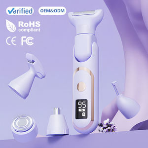 Rasoir rechargeable avec écran LCD, multi-têtes, pour le corps, le visage, les jambes, les aisselles, tête pivotante 5 en 1 pour femmes - Product Image 5