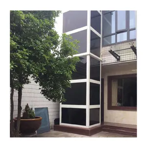 Full sightseeing glass stainless steel residential elevator