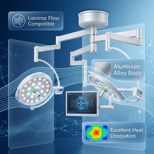 Lámpara Quirúrgica LED de Techo 700/500 sin Sombra con LED OSRAM y Cámara HD HIKVISION <span class=keywords><strong>para</strong></span> Quirófano de Hospital - Product Image 4