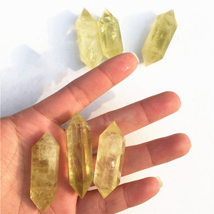 Đá Thạch Anh Trong Suốt Điểm Chữa Bệnh Đá Tự Nhiên <span class=keywords><strong>Citrine</strong></span> Điểm Kết Thúc Kép - Product Image 3