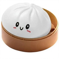 Peluches Squishy Mystery Dumplings, balles anti-stress, jouet sensoriel, jouet à presser doux pour la décompression (blanc)