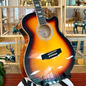 Toptan enstrüman acemi öğrenci gitar ucuz fiyat GA-H15 gitar 40 inç basswood akustik gitar