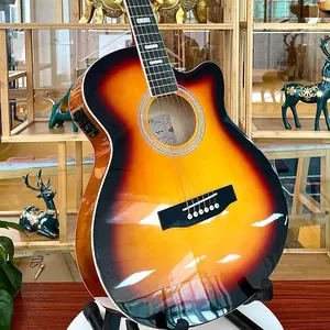 Оптовая продажа, музыкальный инструмент, гитара для начинающих студентов, дешевая цена, GA-H15 гитара 40 дюймов, акустическая гитара из Липовой древесины