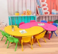 Ensemble de chaises de maternelle pratique ensemble de table de jouets pour bébé jeu en plastique apprentissage levage table pour enfants pratique à la mode