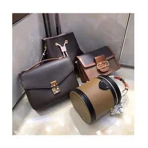 Bolsa personalizada Payment Link Luxury Bag Bolsa Moda Mulheres Capa PU GENUÍNIO Leather Retangle Gift Box e Dust Bag 1pcs