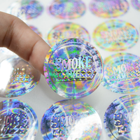 Stiker Segel Hologram Anti Pemalsuan PET untuk Kotak Retail, Stiker Garansi Kustom Grosir, Segel Anti Rusak