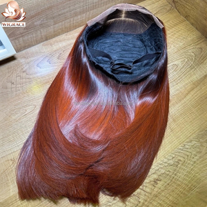 15A 1B <strong>Ginger</strong> Ombre Color Bone Straight Human Hair <strong>Wig</strong> Glueless 5x5 Transparent Lace Closure Raw Vietnamese Hair SDD for Women - Product Image 4
