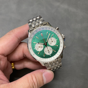 Reloj de Pulsera Cronógrafo Deportivo de Diseño para Hombre, de Lujo, Personalizado OEM ODM, con Esfera Verde de Acero Inoxidable, Mecánico Automático - Product Image 3