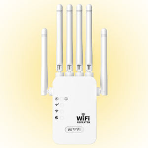 Fongko 300Mbps อุปกรณ์ทวนสัญญาณ <span class=keywords><strong>WiFi</strong></span> ไร้สาย2.4กิกะเฮิร์ตซ์ตัวเร่งสัญญาณพร้อมเราเตอร์6เสาสัญญาณ - Product Image 6