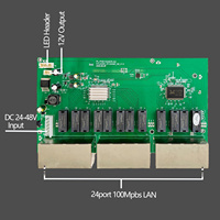 Switch PoE Passif 24 Ports 24V 10/100 Mbps 45+78W – Alimentation Réseau PCBA pour Téléphone IP et Affichage LED