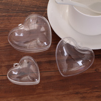 Boîte à bonbons transparente en forme de cœur pour les cadeaux de mariage, emballage de cadeaux, boîte de décoration en forme de cœur