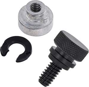 Kit de boulons de selle de moto en acier inoxydable, kit d'écrous de selle filetés 1/4-20 pour Harley Davidson 1996-2024, argent - Product Image 4