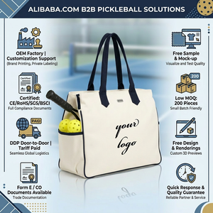 Bolsa <span class=keywords><strong>de</strong></span> Lona Personalizada <span class=keywords><strong>para</strong></span> Pickleball, Material <span class=keywords><strong>de</strong></span> Lona <span class=keywords><strong>de</strong></span> Algodón Deportivo, Bolsas <span class=keywords><strong>para</strong></span> Raquetas <span class=keywords><strong>de</strong></span> Gimnasio con Compartimento <span class=keywords><strong>para</strong></span> Zapatos, Bolsillo Seco/Húmedo, Ideal como Regalo - Product Image 2