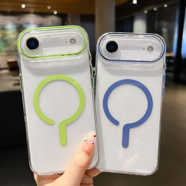 High Clear Anti-scratch Simple PC Case for iPhone Air 12 13 14 15 16 17Pro Max Wireless Charging Magnetic Anti-yellow Slim Cover