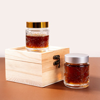 Pot en verre vide gaufré pour crème, 120 ml (4 oz), motif floral, pour cosmétiques et onguents, avec couvercle doré, vente en gros