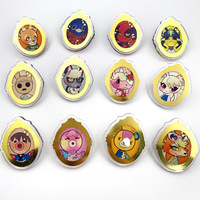 Porte-clés d'impression personnalisé, 10 pièces, breloques en époxy, acrylique, transparent, dessin animé, cadeau