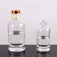 Logo personnalisé 50ml 100ml 250ml bouteilles en verre de diffuseur d'huile de roseau d'arôme de luxe vides transparentes avec couvercles vente en gros