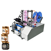Étiqueteuse semi-automatique pour bouteilles rondes en verre cosmétique et alimentaire, machine d'étiquetage semi-automatique pour bouteilles rondes