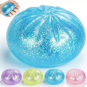 Jouet anti-stress en silicone et plastique de haute qualité, en forme de boulette vapeur scintillante, à presser avec les doigts - Product Image 4