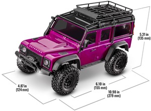 Traxxas TRX-4M Land Rover Defender 1/18 4WD, Vehículo Todoterreno Eléctrico RTR, Motor Titan 180 87T, ECM 2.5, <span class=keywords><strong>Mini</strong></span> <span class=keywords><strong>RC</strong></span> Impermeable - Product Image 5