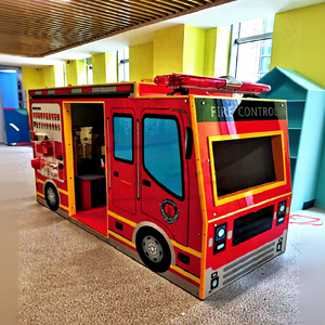 <span class=keywords><strong>Camion</strong></span> de pompiers en bois pour enfants, véhicule éducatif sur le thème du feu, personnalisé par une usine chinoise, tendance pour les enfants de maternelle - Product Image 1