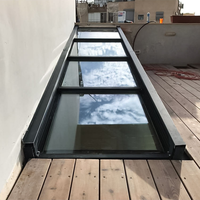 Fenêtre de toit ouvrante motorisée en profilé aluminium, personnalisée, électrique, automatique, rétractable, pour patio