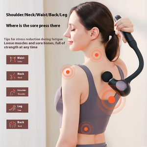 Top nueva fábrica superventas tejido profundo de mano con 4 cabezales de masaje cuello y martillo de masaje y pistola de masaje relajante de movimiento - Product Image 3