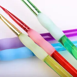 비 미끄러짐 실리콘 펜 홀더 소매 색깔 무지개 색깔 수채화 물감 솔 아이들의 유화 솔