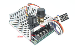 Taidacent 40A 12V 24V 36V Chiết Hệ Thống Dây Điện Điều Khiển Tốc Độ Biến Tốc Độ Inline Fan Hai Chiều DC Tốc Độ Động Cơ điều khiển - Product Image 3