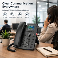 Téléphone VoIP de bureau, système d'interphone réseau IP, téléphone IP d'entreprise