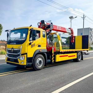Camión de Remolque Premium 4x2 Foton Ollin de 8 Toneladas con Grúa de Plataforma Plana en Venta - Product Image 6