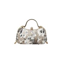 Haute qualité luxe Designer femmes soirée sac à main marques célèbres Bling diamant paillettes fleur imprimer décontracté sac fourre-tout célèbre