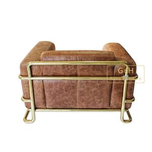 वालेस बोरियों कुर्सी विंटेज नई मॉडल अवकाश असली लेदर Chesterfield सोफे ब्राजील शीर्ष अनाज चमड़े पारंपरिक - Product Image 2