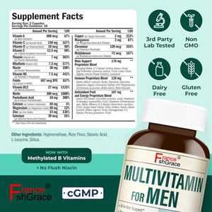 Complément Alimentaire Multivitaminé Marque Blanche 60 Capsules pour Hommes – Soutient la Santé Immunitaire - Product Image 3