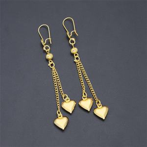 Pendientes de Corazón Chapados en Oro de 24K Jxx, Diseño de Moda, Precio de Mayoreo, Gran Venta para Mujeres - Product Image 3