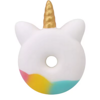 Jouets spongieux personnalisés Forme de beignets de licorne à croissance lente Balle anti-stress en mousse PU Cadeaux promotionnels