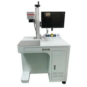 30W Split 3D Galvo Dog Tag Fiber Laser Marking Deep Engraving Machine With Rotary Sale Eartag Qr Code Printer Machines