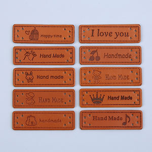 थोक उच्च गुणवत्ता वाले कस्टम एम्बोस्ड लोगो चमड़े के पैच कस्टम चमड़े के पैच कस्टम जींस पैच लेबल लोगो के साथ चमड़े का टैग लेबल - Product Image 2