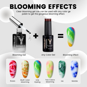 YOKEFELLOW Nail Art Design ombreggiatura marmo 16ML Gel di fioritura smalto per unghie acquerello Gel per unghie per la fioritura - Product Image 4