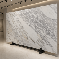 Grande dalle de marbre Calacatta Borghini naturel poli pour îlot de cuisine de luxe, comptoir, revêtement mural, carrelage de sol