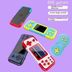Nouvelle console de jeu portable <span class=keywords><strong>A12</strong></span>, double joystick, design rétro nostalgique, mini, grand écran, 666 jeux intégrés, système d'exploitation 8 chiffres, sans batterie - Product Image 2