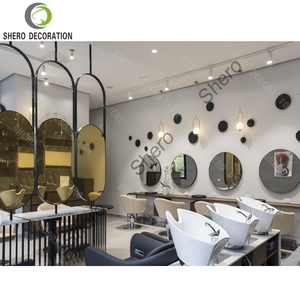 Mobilier de Salon de Coiffure Moderne : Miroir de Barbier Personnalisé et Durable, Meuble de Présentation pour Salon, Mobilier de Magasin de Coiffure - Product Image 1