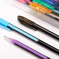 Vente en gros de stylos à paillettes de 12/24/36/48/60 couleurs, surligneurs, craies, stylos métalliques, marqueurs de couleur, ensemble de stylos gel à encre multicolores de 1,0 mm