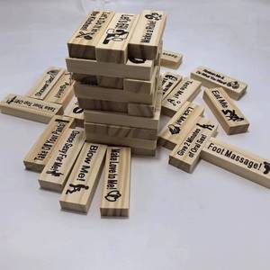 Nouveau <span class=keywords><strong>jeu</strong></span> de tour de blocs <span class=keywords><strong>Jenga</strong></span> pour les couples en rendez-vous, <span class=keywords><strong>jeu</strong></span> de tour de blocs empilables, blocs d'empilage de précision pour le plaisir des couples - Product Image 5