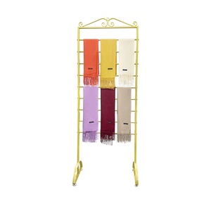 Vente en gros de présentoirs d'écharpes au sol à plusieurs niveaux en métal pour magasin, cintres pour foulards - Product Image 1