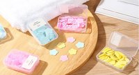 Grosir bunga pedikur melelehkan sabun mandi bunga kertas sabun serpihan aroma alami Mini kertas sekali pakai lembar sabun