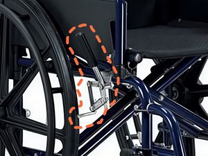 Kursi roda Manual medis dapat dilipat, kursi roda penyandang cacat ringan dengan rem tangan ganda untuk penyandang cacat - Product Image 2